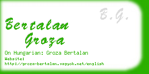 bertalan groza business card